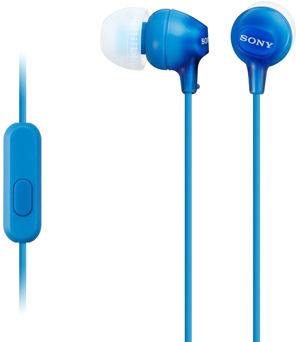 Гарнитура Sony MDR-EX15AP, синяя
