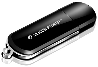 Модуль памяти USB2.0 Silicon Power LuxMini 322 8 Гб чёрный [SP008GBUF2322V1K]