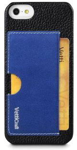 Чехол для iPhone 5/5S/SE Vetti Craft Prestige Card Holder, Black/Vintage Shine Blue [IPO5LESCHBKLC1]