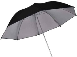 Зонт черный,серебристый на отражение 33" (83 см)
