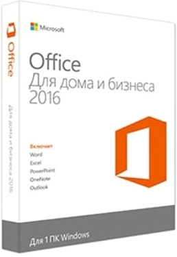 Пакет ПО Microsoft Office 2016 Home and Business Rus, DVD Box