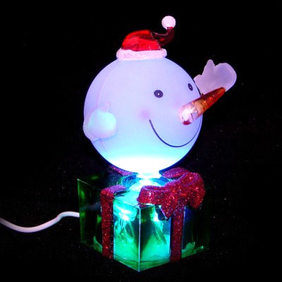 Новогодний сувенир "Веселый снежок ORIENT NY5184", питание от USB