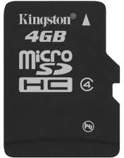 Карта памяти 4 Гб Micro SDHC Kingston Class 4 [SDC4/4GBSP]
