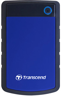 Внешний диск 1 ТБ Transcend Portable [TS1TSJ25H3B] USB3.0 синий