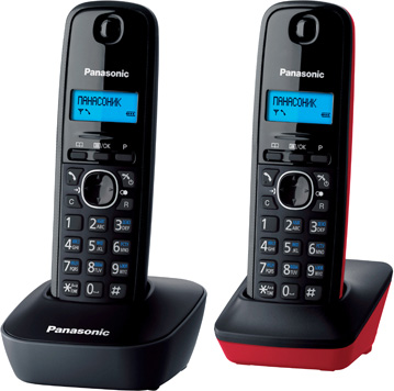 Телефон Panasonic KX-TG1612 серый-красный