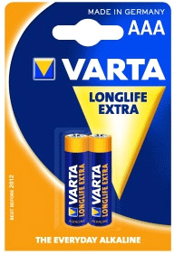 Комплект элементов питания AAA VARTA LONGLIFE 4903 (2 шт в блистере)