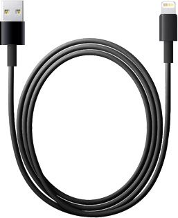 Кабель Ginzzu Lightning to USB GC-501B 1.0 м, чёрный (только для зарядки)