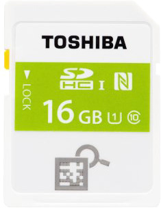 Карта памяти 16 Гб SDHC Toshiba NFC Class 10 UHS-I [SD-T016NFC(6]