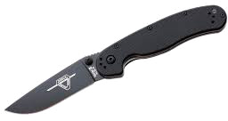 Ontario 8861 RAT-2 Black AUS-8A / Складной нож 76мм