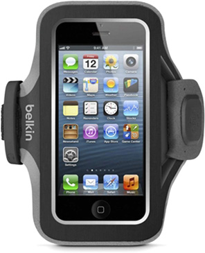 Чехол спортивный для iPhone 5S/SE Belkin Slim-Fit Plus Armband, чёрный [F8W299vfC00]