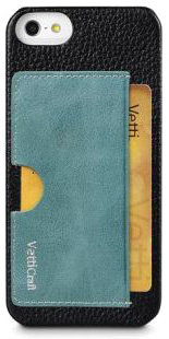 Чехол для iPhone 5/5S/SE Vetti Craft Prestige Card Holder, Black/Vintage Lake Blue [IPO5LESCHBKLC3]