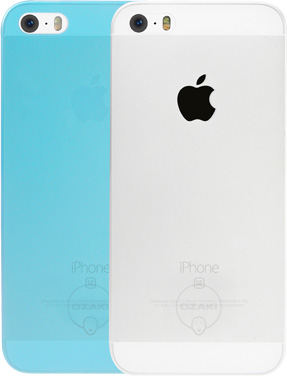 Набор из двух чехлов для iPhone 5/5s/SE Ozaki O!coat 0.3 Jelly, прозрачный/черный [OC534CK]