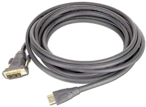 Кабель HDMI-DVI, 3м, экран, single link