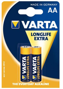 Комплект элементов питания AA VARTA LONGLIFE EXTRA 4106 (2 шт в блистере)