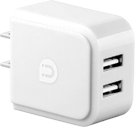 Зарядное устройство uBear Dual USB Wall Charger, 3.4 А, белое [WC02WH01-AD]
