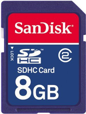 Карта памяти 8 Гб SDHC SanDisk Class 4 [SDSDB-008G-B35]