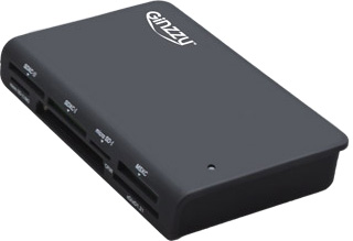 Устройство чтения/записи Ginzzu [GR-336B] USB 3.0 черный (usb 3.0 кабель 0,8м)