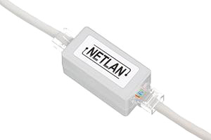 Адаптер для соединения двух патч-кордов NETLAN RJ-45, 8P8C [EC-UCB-55-UD2-WT-10] белый