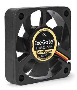 Вентилятор ExeGate ExtraSilent EX05010S2P-5, 50 мм, 5500rpm, 27 дБ, 2-pin, 1шт