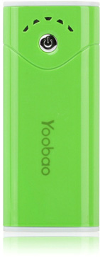 Внешний аккумулятор YooBao Moonlight Power Bank 5200 мАч, зеленый [YB-622]