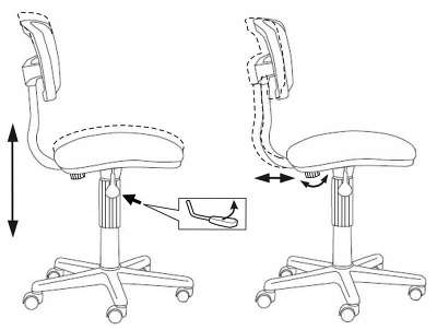 Кресло Бюрократ CH-299/G/15-48 спинка сетка серый сиденье серый 15-48