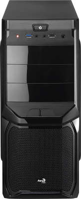 Корпус Aerocool V3X Advance Black Edition , ATX, без БП, 1х USB 3.0, 1х USB 2.0, в комплекте 1х 120мм red LED