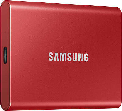 Внешний SSD Samsung 2Tb T7 1.8", USB 3.2/Type-C, красный (MU-PC2T0R/WW)