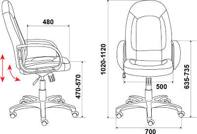 Кресло руководителя Бюрократ CH-826/B+WH вставки белый сиденье черный искусственная кожа