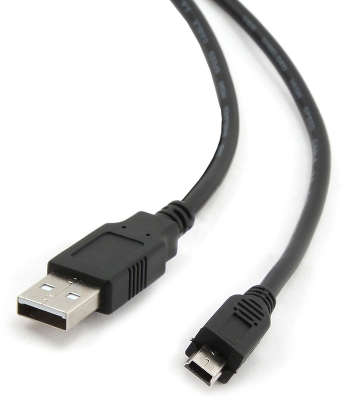 Кабель USB 2.0 Pro Gembird соединительный, AM/miniBM 5P, 1.8м, экран, черный