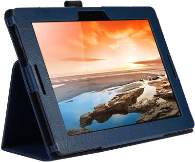 Чехол IT BAGGAGE для планшета LENOVO Idea Tab A10-70 (A7600) 10" искус. кожа синий [ITLNA7602-4]