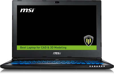 Ноутбук MSI WS60 6QJ-626RU 15.6" /E3-1505Mv5/16Gb/1Tb+256SSD/M2000M 4GBWiFi/BT/Cam/W10