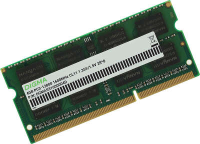 Модуль памяти DDR-III SODIMM 4Gb DDR1600 Digma (DGMAS31600004D)