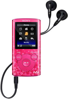 Цифровой аудиоплеер Sony NWZ-E383 4 Гб, розовый