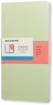 Записная книжка "Chapter" (в точку), Moleskine, Slim Md, зеленый (арт. CPT064K10)