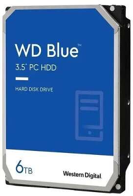 Жесткий диск SATA3 6Tb [WD60EZAX] (HDD) Western Digital WD Blue, 5400rpm, 256Mb