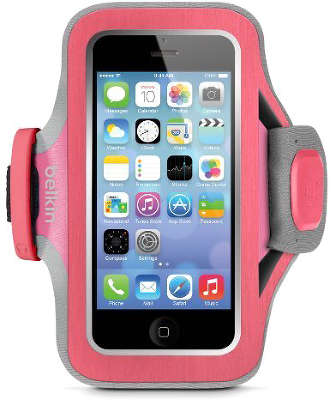 Чехол спортивный для iPhone 5S/SE Belkin Slim-Fit Plus Armband, розовый [F8W299vfC01]