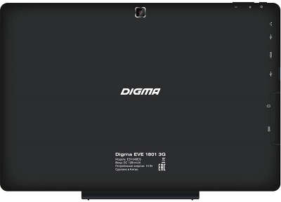 Планшет Digma EVE 1801 3G Cherry Trail x5-Z8300 (1.33) 4C/RAM2Gb/32Gb 10.1" IPS/3G/WiFi/BT/W10H/графит