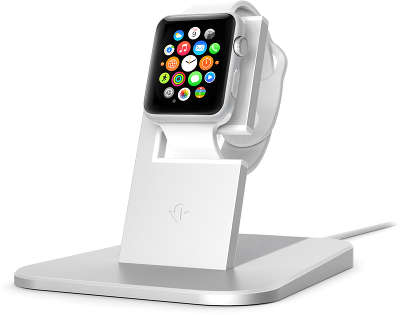 Алюминиевая подставка Twelve South HiRise для Apple Watch, серебристая [12-1503]