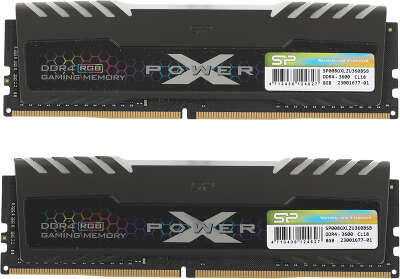 Набор памяти DDR4 DIMM 2x8Gb DDR3600 Silicon Power XPower Turbine RGB (SP016GXLZU360BDB)
