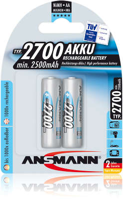 Комплект аккумуляторов AA ANSMANN 2700 мАч (2 шт в блистере) 5030852-RU