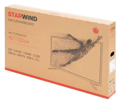 Телевизор 40" StarWind SW-LED40BG200 FHD HDMIx3, USBx2