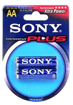 Комплект батареек Sony АА, блистер 2 шт