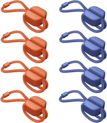 Комплект зажимов Bluelounge Pixi, размер S, 8 шт., синий/оранжевый [PX-SM-02]