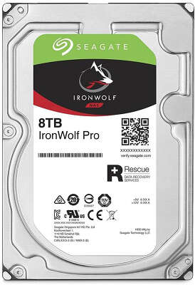 Жесткий диск SATA3 8Tb [ST8000NE001] Seagate Ironwolf Pro, 7200rpm, 256Mb