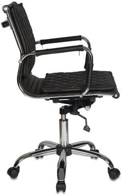 Кресло руководителя Бюрократ CH-991-LOW/BLACK низкая спинка сиденье черный Black искусственная кожа крестовина