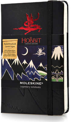 Записная книжка "Hobbit-II" (в линейку), Moleskine, Pocket, черный(арт. LEHOBMM710)