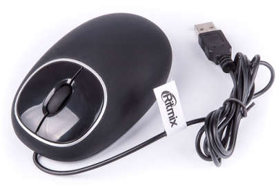 Мышь USB Ritmix ROM-340 Antistress Black