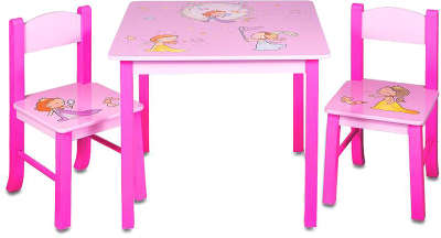 Стол детский +2 стула Бюрократ KIDSET-01/PRINC розовый