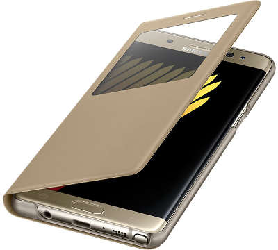 Чехол-книжка Samsung для Samsung Galaxy Note 7 S-View, золотой (EF-CN930PFEGRU)