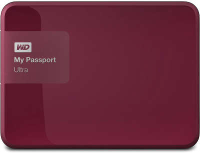 Внешний диск WD USB 3.0 3000 ГБ WDBNFV0030BBY My Passport Ultra (5400 об/мин) красный